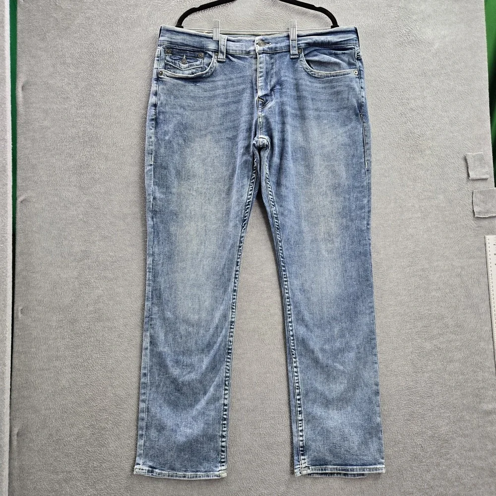 True Religion Men Jeans‎ 38 Blue Denim Ricky Button 33